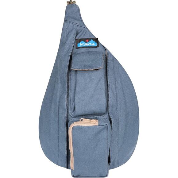 KAVU MINI ROPE BAG COTTON CROSSBODY SLING ONE SIZE OCEAN BLUE - Picture 4 of 6